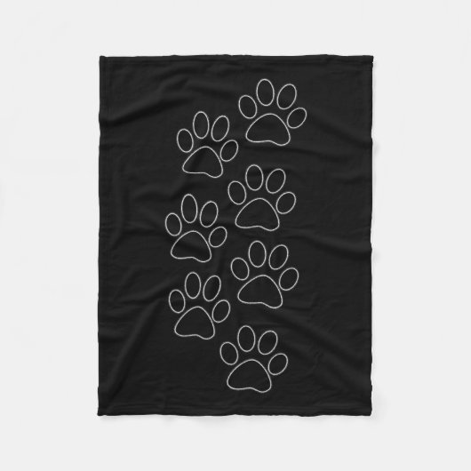 Couverture Polaire Puppy Paws Chien Prints Papa Pup Maman Bon Garçon (Devant)