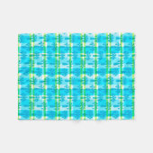 Couverture Polaire Pupule Hawaiian Vintage Palm Tree Plaid (Devant (Horizontal))
