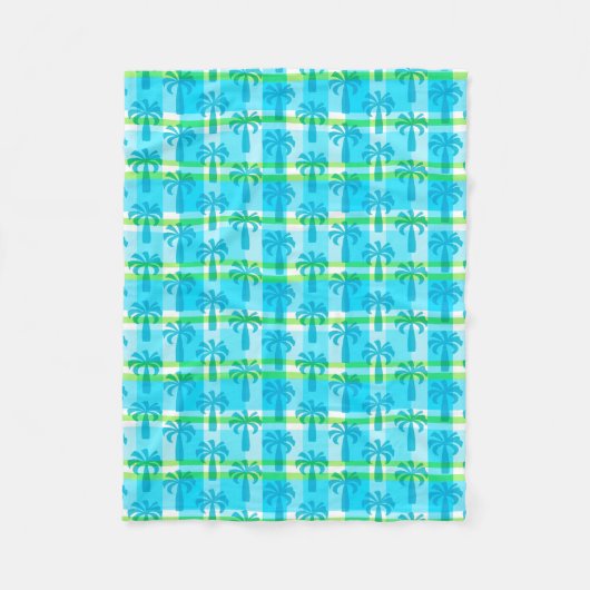 Couverture Polaire Pupule Hawaiian Vintage Palm Tree Plaid (Devant)