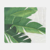 Couverture Polaire Pura Vida - Feuilles tropicaux (Devant (Horizontal))