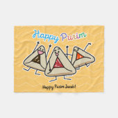 Couverture Polaire Purim hamantaschen la pâtisserie Sameach Oznei (Devant (Horizontal))