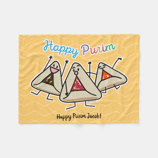 Couverture Polaire Purim hamantaschen la pâtisserie Sameach Oznei (Devant (Horizontal))