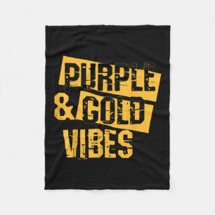 Couverture Polaire Purple & Gold Jour Football École de Chemise A