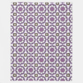 Couverture Polaire Purple and white geometric pattern Fleece Blanket (Devant)