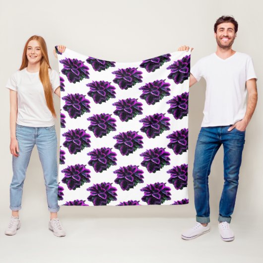 COUVERTURE POLAIRE PURPLE CALATHEA (En situation)