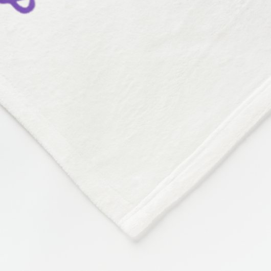 Couverture Polaire Purple Coquette Bow Cheer Game Day Doodle Touchdow (Coin)