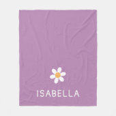 Couverture Polaire Purple Cozy Daisy Name Girl (Devant)
