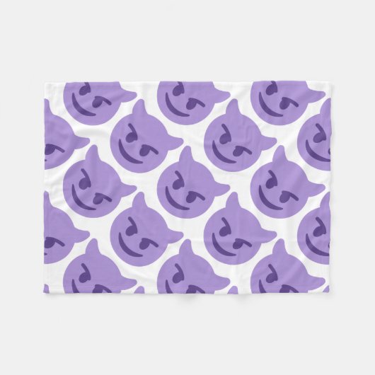 Couverture Polaire Purple Devil Emoji (Devant (Horizontal))