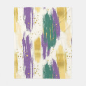 Couverture Polaire Purple Green Gold Carnival Mardi Gras (Devant)