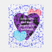 Couverture Polaire Purple heart vibrant red love (Devant)