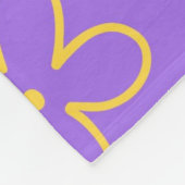 Couverture Polaire Purple Jaune Tropical Floral Botanique Été (Coin)