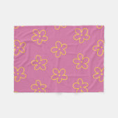 Couverture Polaire Purple Jaune Tropical Floral Botanique Été (Devant (Horizontal))