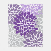 Couverture Polaire Purple Lavande Abstraite Florale (Devant)