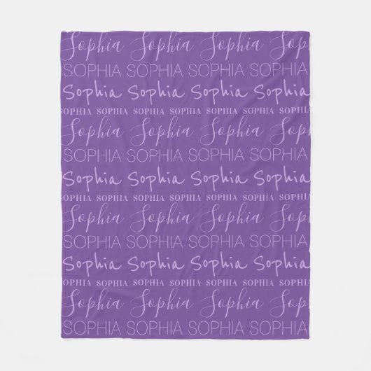 Couverture Polaire Purple Lavender Girls Nom Personnalisé Personnalis (Devant)
