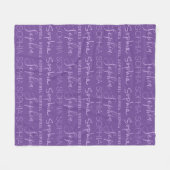 Couverture Polaire Purple Lavender Girls Nom Personnalisé Personnalis (Devant (Horizontal))