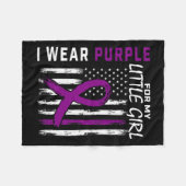 Couverture Polaire Purple Petite Fille Fille Epilepsie Conscience Ame (Devant (Horizontal))