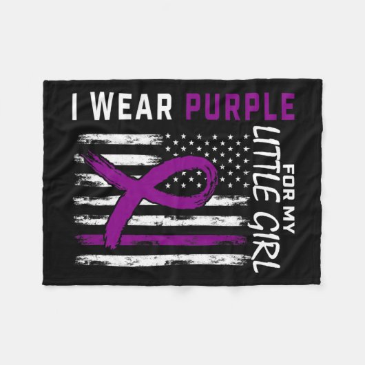 Couverture Polaire Purple Petite Fille Fille Epilepsie Conscience Ame (Devant (Horizontal))