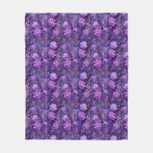 Couverture Polaire Purple Pink and Yellow Daisy Floral Pattern (Devant)