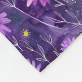 Couverture Polaire Purple Pink and Yellow Daisy Floral Pattern (Coin)