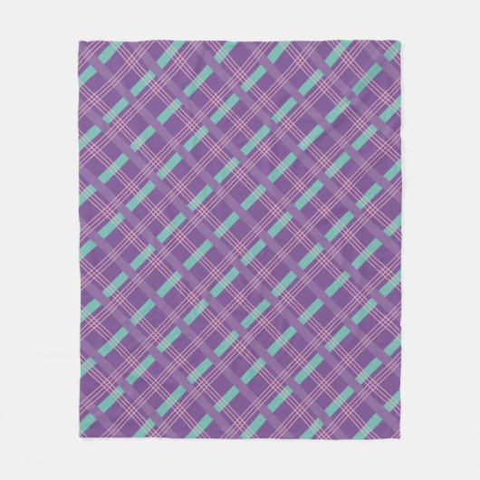Couverture Polaire Purple Plaid (Devant)
