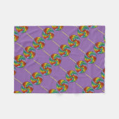Couverture Polaire Purple Rainbow Lollipop sucré Lolly Candy (Devant (Horizontal))