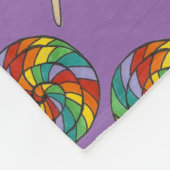 Couverture Polaire Purple Rainbow Lollipop sucré Lolly Candy (Coin)