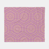 Couverture Polaire Purple rétro et Tan Plaid (Devant (Horizontal))