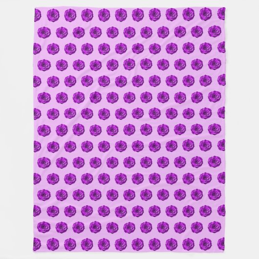 Couverture Polaire Purple Rose Flower Seamless Pattern on (Devant)