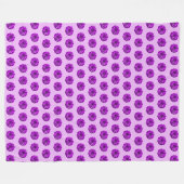 Couverture Polaire Purple Rose Flower Seamless Pattern on (Devant (Horizontal))