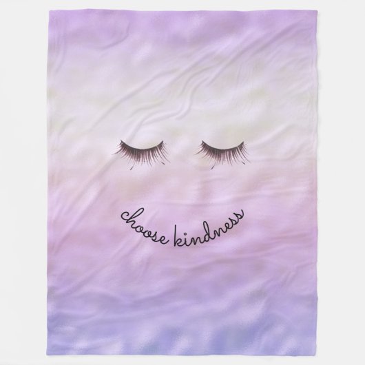 Couverture Polaire Purple rose Ombre noir cils doux (Devant)