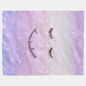 Couverture Polaire Purple rose Ombre noir cils doux (Devant (Horizontal))