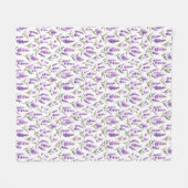 Couverture Polaire Purple Sage Green Lavender Flowers (Devant (Horizontal))