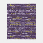 Couverture Polaire Purple Shakespeare Insulte drôle Littérature (Devant)