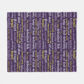 Couverture Polaire Purple Shakespeare Insulte drôle Littérature (Devant (Horizontal))