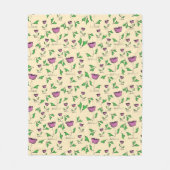 Couverture Polaire Purple tulips floral pattern (Devant)