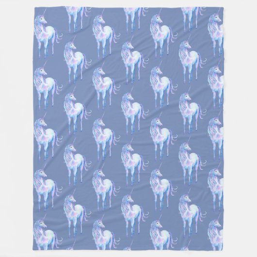 Couverture Polaire Purple Unicorn Dream (Devant)