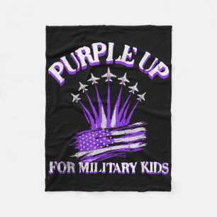 Couverture Polaire Purple Up For Military Kids Day Enfants Américains