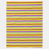 COUVERTURE POLAIRE PURPLE VERT ORANGE JAUNE BLANC STRIPES (Devant)