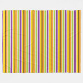 COUVERTURE POLAIRE PURPLE VERT ORANGE JAUNE BLANC STRIPES (Devant (Horizontal))