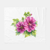 Couverture Polaire Purple Watercolor Flower Illustration  (Devant (Horizontal))