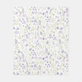 Couverture Polaire Purple Wildflower Pattern (Devant)