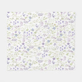 Couverture Polaire Purple Wildflower Pattern (Devant (Horizontal))