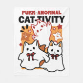 Couverture Polaire Purr-anormal Cat Cat mignonne Halloween Conception (Devant)
