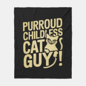 Couverture Polaire Purroud Childless Cat Guy Voter Pour Le Président (Devant)