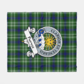 Couverture Polaire Purves Clan Badge Tartan Plaid (Devant (Horizontal))