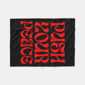 Couverture Polaire Push Your Peace Sritual Funny Cool Retro Outfit  (Devant (Horizontal))