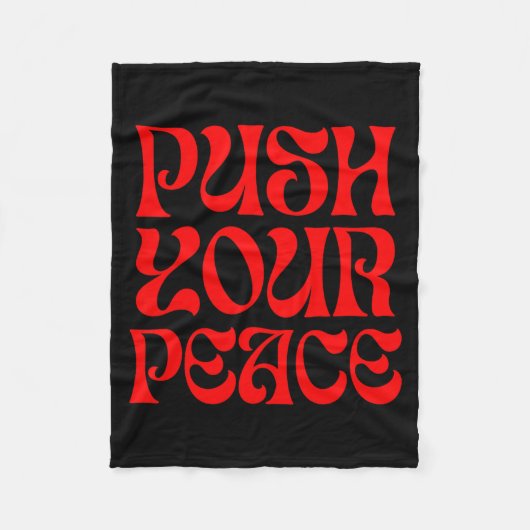 Couverture Polaire Push Your Peace Sritual Funny Cool Retro Outfit  (Devant)