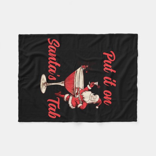 Couverture Polaire Put It On Santas Tab Funny Christmas Santa Tail Re (Devant (Horizontal))