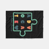 Couverture Polaire Puzzle Advocate Sensibilisation sur l'autisme Auti (Devant (Horizontal))