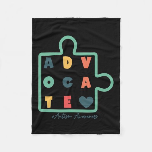 Couverture Polaire Puzzle Advocate Sensibilisation sur l'autisme Auti (Devant)